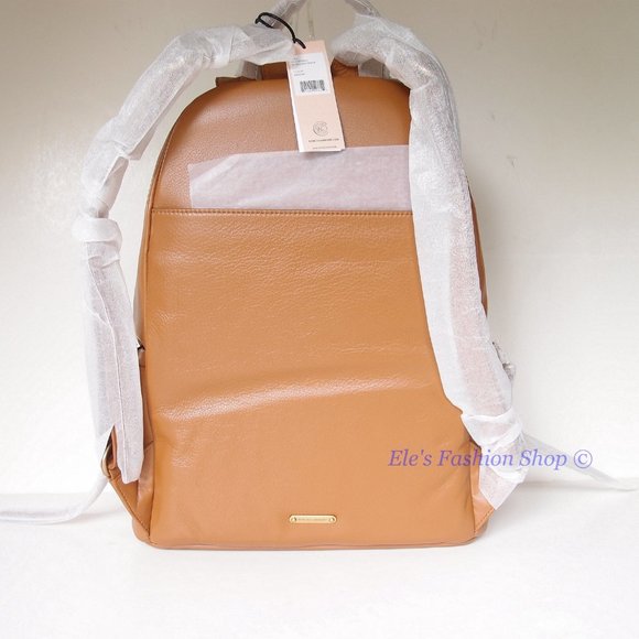 ❤️ NWT Rebecca Minkoff Julian Jumbo Leather Backpack Caramello Brown AUTHENTIC main image 10